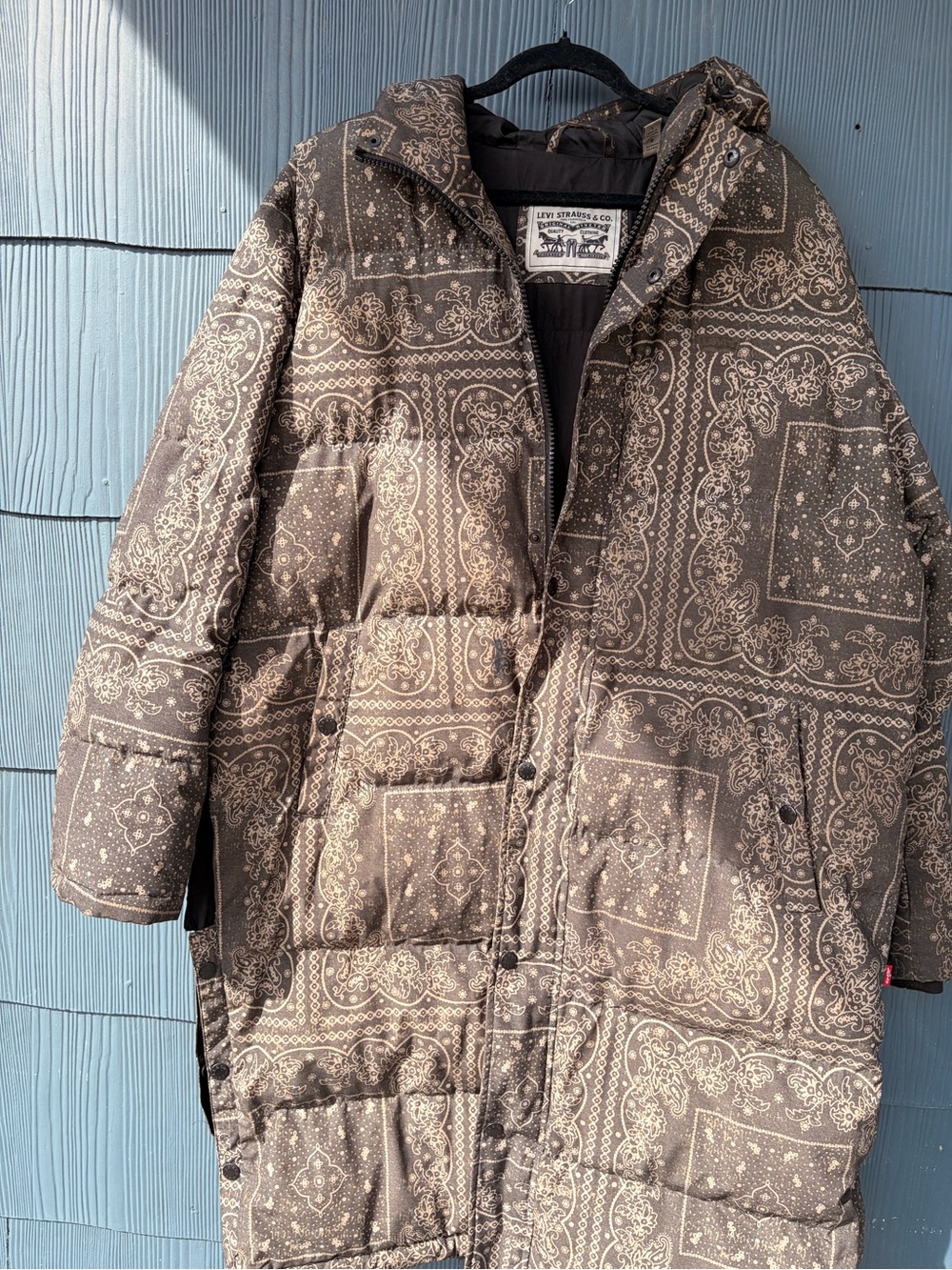 Levi's Parka Puffer Coat - Brown Paisley